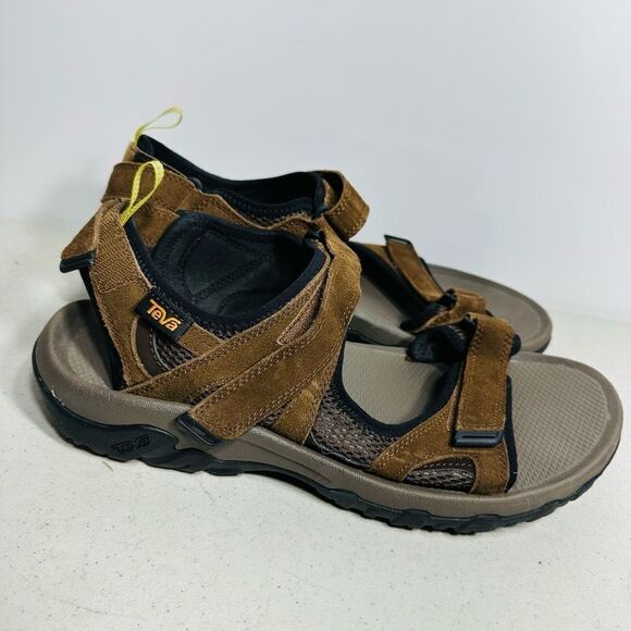 Teva Brown Sandals with Yellow Accents - Picture 2 of 8